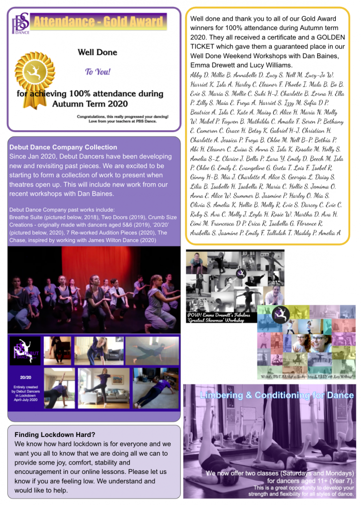 Pound Ballet Studio | Spring 2021 Newsletter